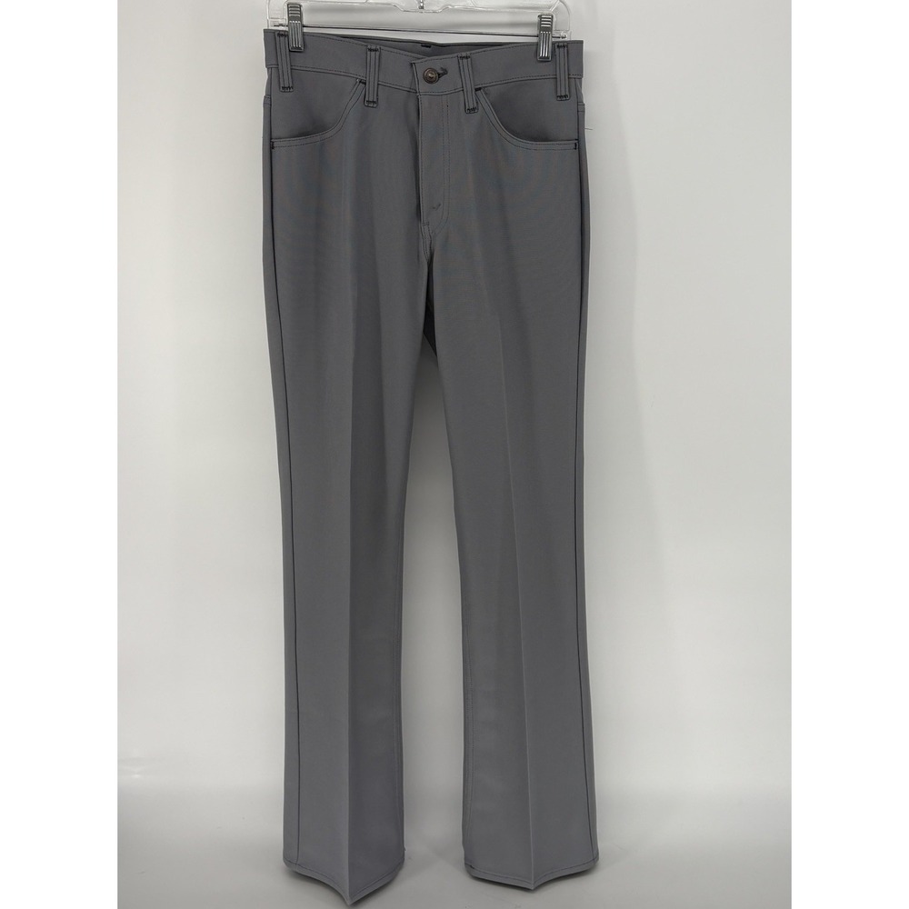 New VTG 70s Levis Saddle Man Jeans Western Cowboy Polyester Pleated Pants 30X34